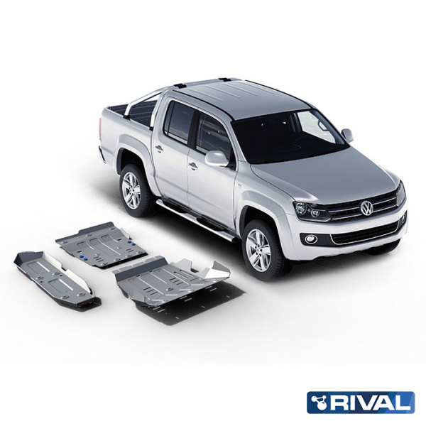 Skid Plate Set (Radiator, Engine, Gearbox, Transfer Case) Volkswagen Amarok 2010-2016; 2 l. / diesel